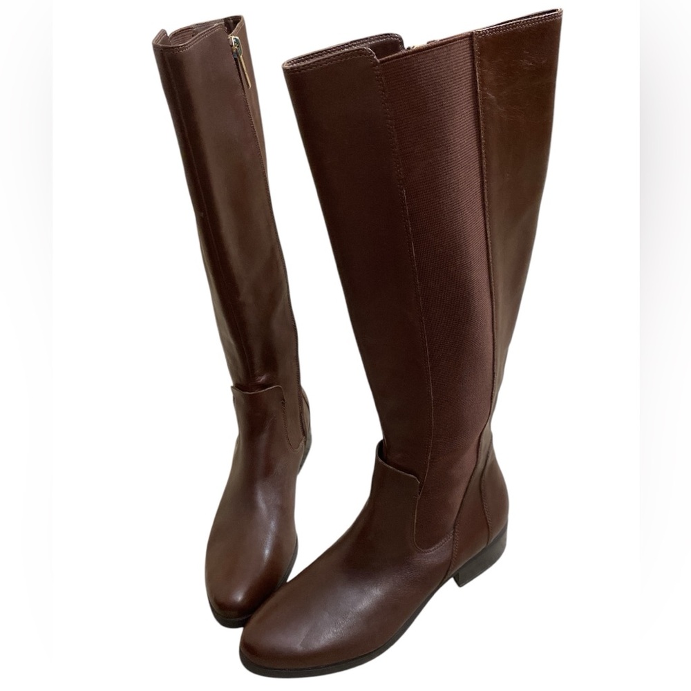Elegant Brown Knee-High Women's Riding Boots preppy equestrian